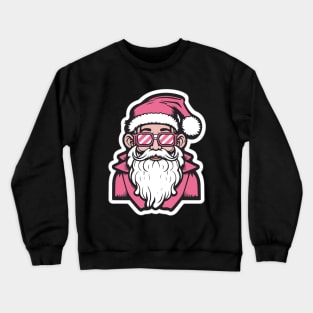 Retro Vintage Pink Santa Claus Crewneck Sweatshirt